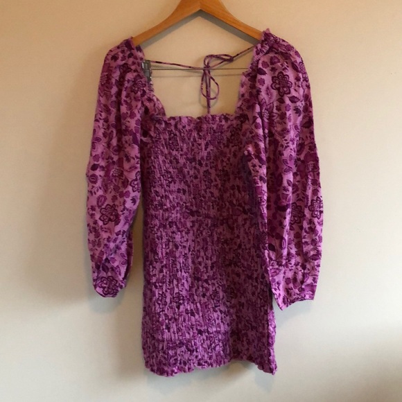 Free People Smoke It To Me Rushed mini floral dress - Picture 5 of 9